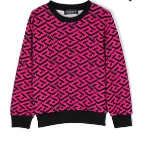 Versace Kids Greca-Print Cotton Sweatshirt